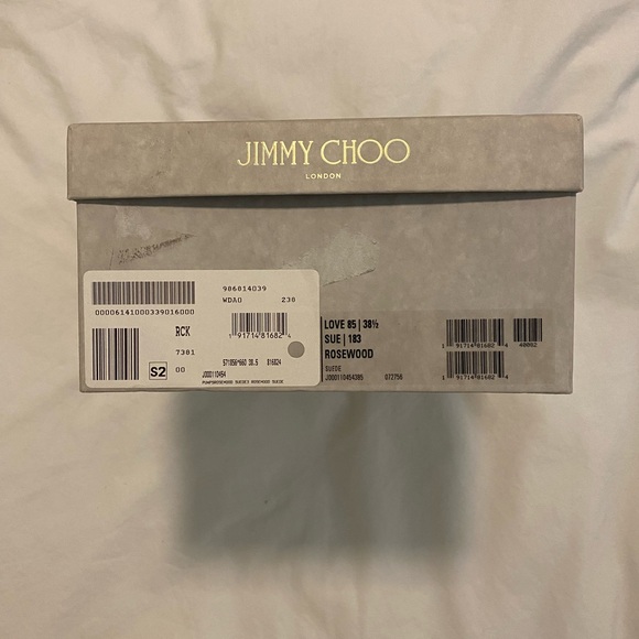 Jimmy Choo Love 85 Pump in Rosewood Suede sz38.5 - Picture 2 of 10